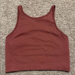 Athleta high neck ribbed crop tank
